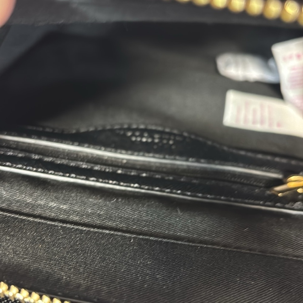 Trina Turk Black Vegan Leather double handle crossbody w/front slip pocket Bag - Picture 9 of 15